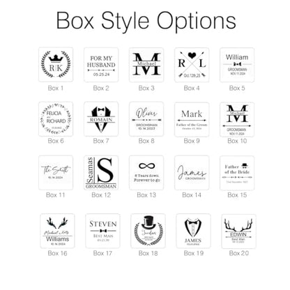 Personalized Initial Name Cufflinks for Men, Custom Stainless Steel Monogrammed Cuff links Wedding Groomsman Gift