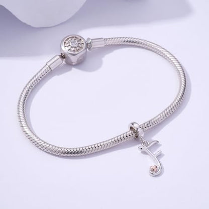 Letter Charms for Pandora Bracelets 925 Sterling Silver Alphabet Initial Charms Bead Jewelry Gift for Women - style: Initial F