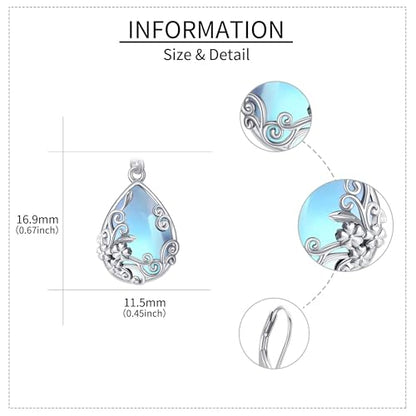 Black Onyx Earrings 925 Sterling Silver Black Onyx Dangle Drop Earrings Filigree Jewelry Gift for Women Girls - style: Moonstone Filigree