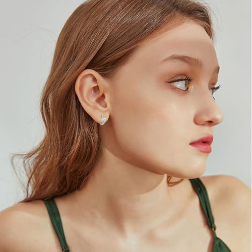 Celtic Knot Earrings Heart Hoops S925 Sterling Silver Irish Earrings Cartilage Hoop Earrings Small Hoop Earrings for Women - style: 0964F