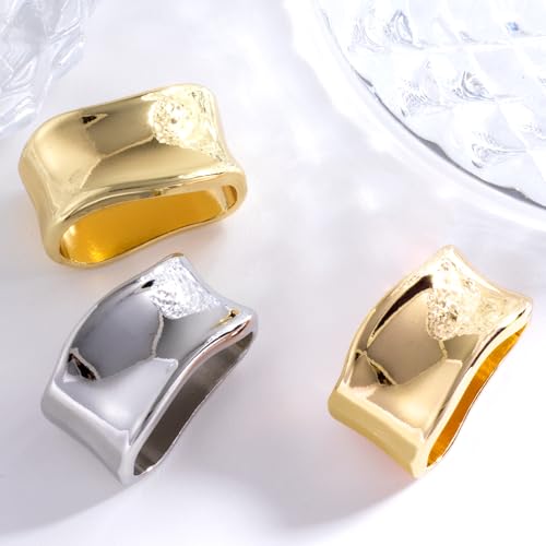 3pcs Silk Clothes Pins, Metal Silk Scarves Shawl Clip, Scarf Slide Buckle Brooches Clothing Accessories for Women- Gold & Silver - color: Gold & Silver