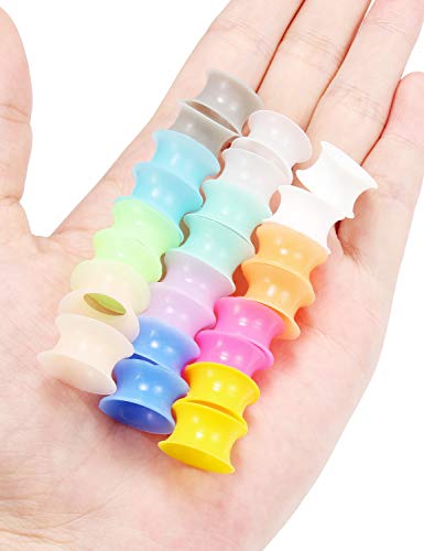 Jenxnjsjo 14g to 7/8in Ear Gauges Plugs Tunnels Taper Earrings Stretching Expander Kit Set for Women Men - color: 041: Glow in The Dark, size: 0000g (1/2in / 12mm)