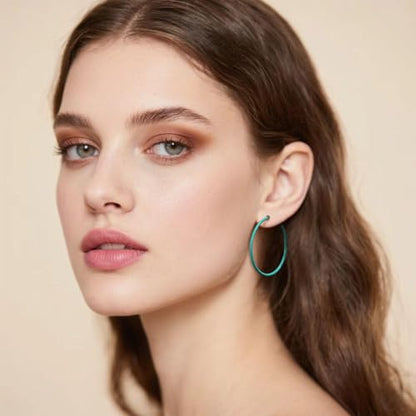 12 Pairs Colorful Classic C Hoop Earrings for Women, 925 Sterling Silver Hypoallergenic Earrings Set, Multi-Color Everyday Dainty Jewelry Gift for Her, Mix and Match - style: C-circle