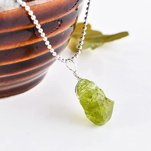 Natural Gemstones Pendant Necklace, Rough Stones, Silver Plated, Chakra Healing Crystals, Handmade, Wedding, Birthday, Minimalist, Jewelry for Women