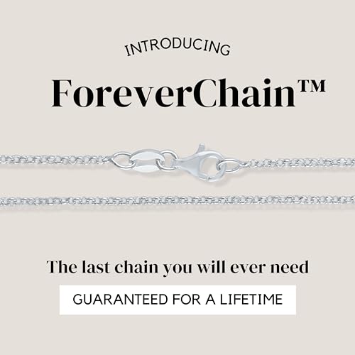 KISPER 925 Sterling Silver Cable Chain Necklace for Women 1.6mm Diamond Cut | Made in Italy, 16-30 inches, anti-tarnish, hypoallergenic, nickel-free, waterproof, lobster clasp