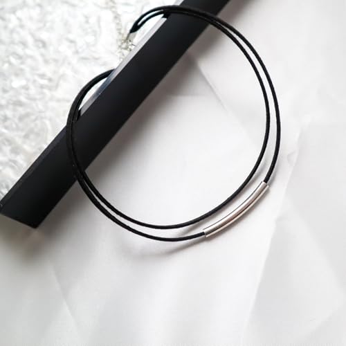 Black Choker Necklaces for Women 90s Red Black Velvet Choker Necklace Thick Thin Chocker Tube Heart Circle Choker Necklace Lace Tatto Collar Necklace Goth Choker Jewelry - style: A2-Tube
