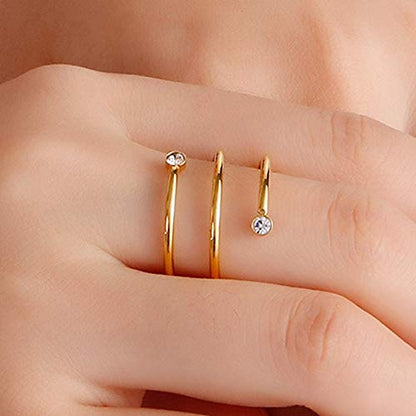 Jude Jewelers Stainless Steel Braided Wrap Wave Stacking Promise Statement Cocktail Party Ring - color: Gold