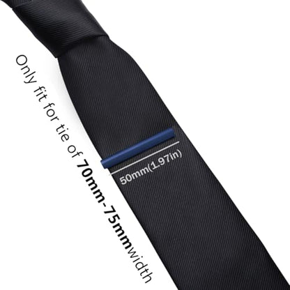 HONEY BEAR 5cm/5.4cm/6cm Mens Tie Clip Bar for Normal Size Steel Business Wedding Gift 1.97"/2.12"/2.36" - style: 5cm Blue