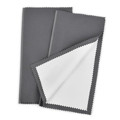 SEVENWELL Silver Polishing Cloth, Jewelry Cleaner Cloth for Sterling Silver Jewelry, Gold, Platinum, Silverware, Diamonds, Gemstones, Coins (20cm Dark Grey Silver Cloth) - color: 20cm Dark Grey Silver Cloth
