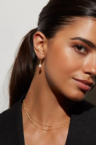 Milla Double Necklaces for Women, Trendy Double Chain Necklace Set | Stylish Gold Necklace Stack and Silver Layered Necklaces for Women made with 14K Gold Plated and Silver Plated Materials - color: Figaro & Singapore / Gold