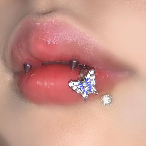 Surgical Steel Lip Ring Bat Shape Perfect Lip Jewelry for Piercing Lip Rings Studs Cute Cartilage Body Jewelry Piercing for Women 10mm Lip Piercing Jewelry for Women
