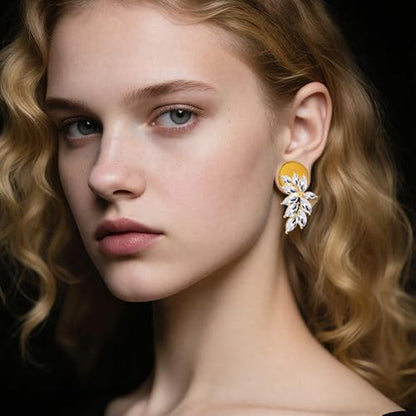 Vankula 2PCS Ear Gauges Tunnels Plugs with Cubic Zirconia Dangle Stainless Steel Hypoallergenic DIY Ear Expander Stretcher Body Piercing Jewelry for Wedding - color: Gold, size: 12mm(1/2")