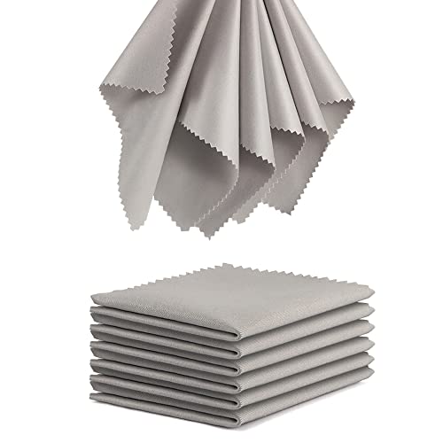TRIUMPH VISION Eyeglass Cleaning Cloth Glasses Cleaner Microfiber 12 Pack | Eye Glass Eyewear Sunglass Wipes Clean Polish Dry Lens Screen Jewelry Watch Mirror Streak Scratch Lint Free Thick Soft 12Pack - color: Grey, size: 6x7