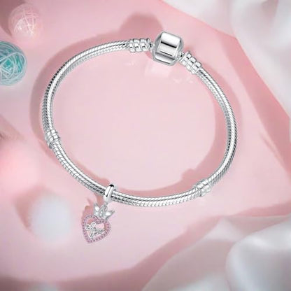 Sweet 16 Celebration Dangle Charm Happy Birthday Compatible with Pandora Bracelet - color: Pink