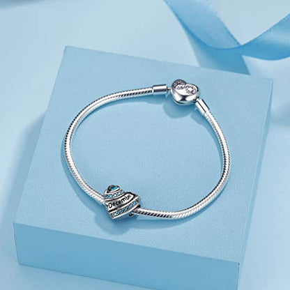 COMORE Birthstone Heart Charms for Charms Bracelet-925 Sterling Silver Love Heart Bead Charms for Bracelets and Necklaces, Birthday Gifts for Women. - style: December