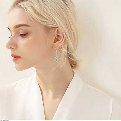 S925 Sterling Silver Celtic Knot Earrings for Women Irish Good Luck Drop Dangle Hook Earrings - style: Dangle Fish Hook - Witch's Knot