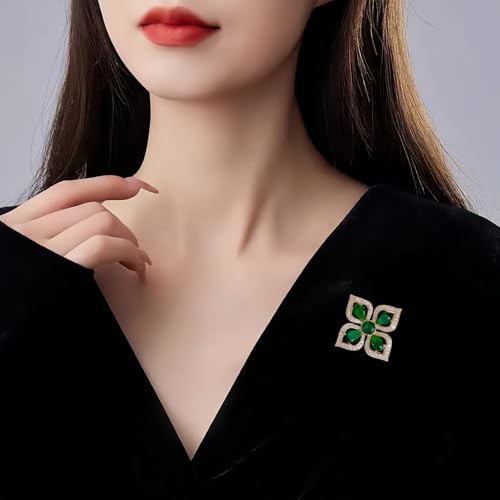 SYWDUDUCLT Fashion Elegant Brooches for Women Brooch, Suitable For Party And Daily Wear On Many Occasions - style: FourLeafFlower