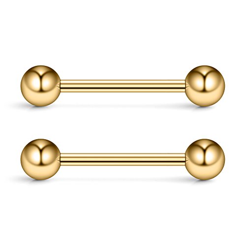 316L Stainless Steel Nipple Shield Barbell Ring Bar Body Piercing 14G - style: Mix Color(12pcs)