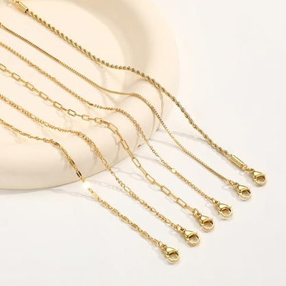Freekiss Gold Stack Bracelets Pendant Necklace for Women: Dainty Thin Bracelet Set Charm Necklaces Necklaces Trendy Gold Jewelry for Women