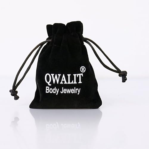 QWALIT Belly Button Rings 14G Surgical Steel Belly Rings CZ Opal Navel Piercing Jewelry for Women Girls 3/8" 10mm Silver Rose Gold - color: silver