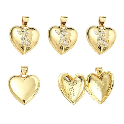 Photo Locket Charms for Jewelry Making Brass Frame Charms Memorial Bracelet Necklace Earring Keychain - style: Dog