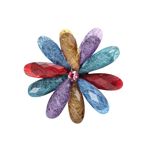 Acrylic Flower-Shape Brooch Pin for Women Statement Brooch - color: Multicolor