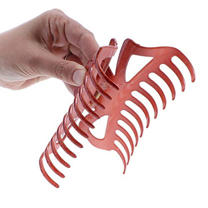 Jumbo Jaw Clip Extra Large Marbelized Hair Claw for Women (Light Cherry) - color: Light Cherry