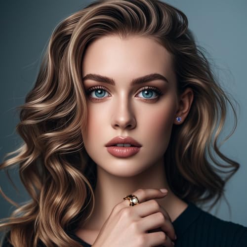 12 Pairs Surgical Stainless Steel Stud Earring Round Heart Star Square Cubic Zirconia Birthstone Stud Earrings Set for Women - color: Silver star 5mm
