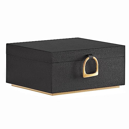 SONGMICS 2-Layer Jewelry Box, Jewelry Organizer with Handle, Removable Jewelry Tray, Jewelry Storage, Floating Effect, 8.1 x 9.4 x 4.3 Inches, Gift Idea, Black UJBC165B01 - color: Black