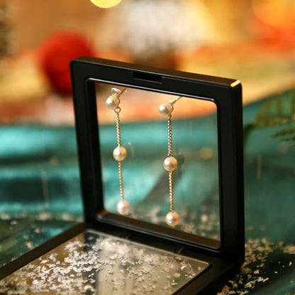 Moodear Pearl Earrings for Women, 14K Gold Plated Drop Earrings Jewelry | Lightweight Hypoallergenic Pearl Drop Dangle Earrings, Wedding Jewelry Gift, Dainty Design, Daily Wear & Special Occasions - style: 3 pearl drop