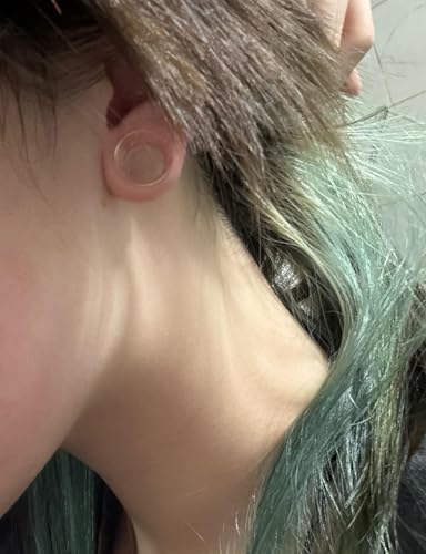 6G-30mm Acrylic Gauges for Ear Solid and Hollow Tunnel Plugs Stretcher lightweight Plugs Clear Double Flared Flesh Tunnels Earrings for Women Men - color: Clear:00G = 10mm