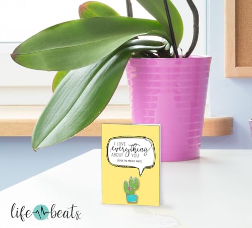 Inspirational Enamel Pin by LifeBeats | Cute Pin for Clothes, Jackets, Hats, Bags, and Lanyards | Hat Pin Comes with a Greeting Card | Lapel Pin with Sturdy Backing - style: Prickly Parts I Love You