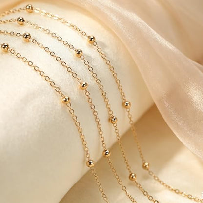 Buelkmag Waist Chain for Women Layered Gold and Silver Toned Belly Chains | Adjustable Waterproof Body Jewelry Summer Beach Bikini and Daily Wear