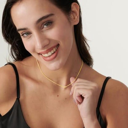 LLWOM Gold Necklace for Women-14k Gold Plated Infinity Necklace Star Of David Necklace Evil Eye Cross Pendants Heart Dainty Gold Necklace For Women - color: Gold -Fish