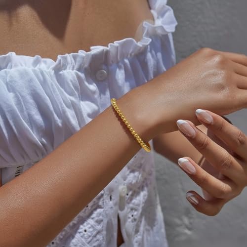 hotoo Gold Open Cuff Bangles Wide Woven Bracelets For Women Stainless Steel Stackable Jewelry For Xmas Birthday Gifts - style: Meteor Hammer
