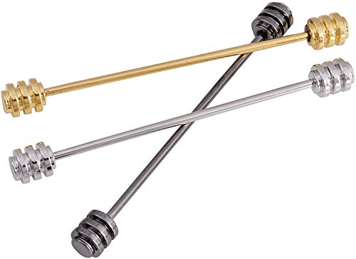 3PCS Copper Collar Bar Shirt Tie Necktie Pins Clip Clasp Lapel Stick Brooch Barbell Screw Cravat Pin - color: Screw