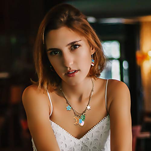 SANNIX 110pcs Assorted Gold Plated Enamel Pendants Necklace Bracelet Charms | for Jewelry Making - style: Assorted Charms