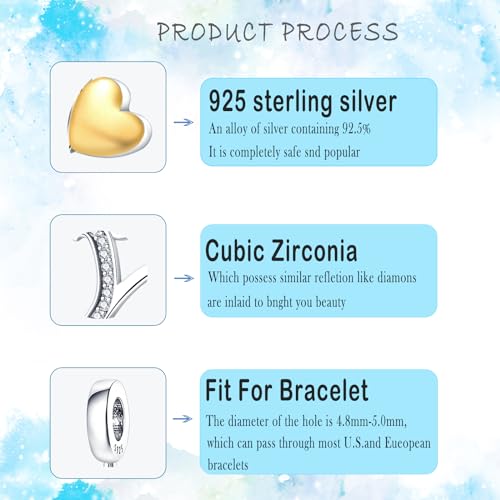 HappyStar Sterling Silver Letter Charms for Bracelets Alphabet Initial Dangle Charms Bead fit Pandora Bracelets Jewelry Gifts for Women - color: Letter charms Y