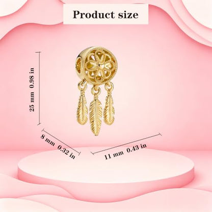 925 Sterling Silver Charms Pendants Mom Heart Dog koi fish Sea Turtle Football Charms for bracelet Pendants Beads Mom Sister Wife Family, Friends, Birthday gifts - style: Dreamcatcher Pendant