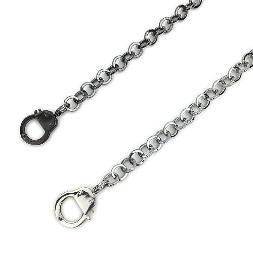 Succuba Stainless Steel Handcuff Choker Necklace Chain Pendant Choker Collar Necklace for Women and Men from 16 to 24 Inches with Box - color: C, size: 18 Inches