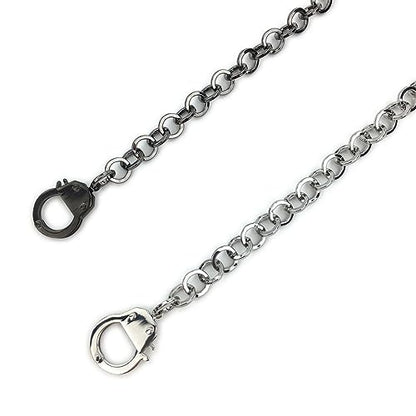 Succuba Stainless Steel Handcuff Choker Necklace Chain Pendant Choker Collar Necklace for Women and Men from 16 to 24 Inches with Box - color: C, size: 18 Inches