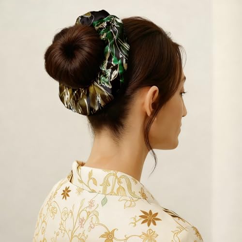 LILYSILK Silk Hair Scrunchies Ties for Frizz & Breakage Prevention 100% Mulberry No Damage Elastic Ponytail Holders, Leo - color: Leo