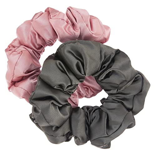 Jenny Capp 2pc Hair Scrunchies, Frizz Control Satin Hair Ties for Thick Hair No Damage