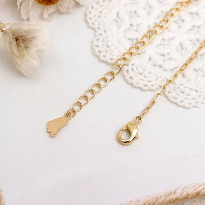 Silver Heart Charm Link Anklet for Women, Adjustable Handmade Cubic Zirconia Stackable Waterproof Summer Beach Chain Anklets Jewelry Accessories Gift - color: Gold Opal Heart