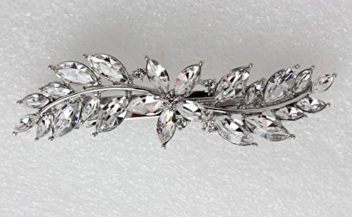 Faship Gorgeous Clear Rhinestone Crystal Small Flower Barrette Clip - color: Clear