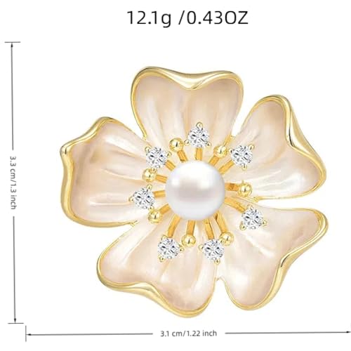 SYWDUDUCLT Fashion Elegant Brooches for Women Brooch, Suitable For Party And Daily Wear On Many Occasions - style: Camellia-S