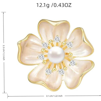 SYWDUDUCLT Fashion Elegant Brooches for Women Brooch, Suitable For Party And Daily Wear On Many Occasions - style: Camellia-S