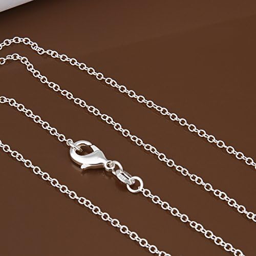 Gold Silver Necklace Chain With Adjustable Lobster Clasp, Diamond Cut Geometric Gold Beads Stationed on Dainty 2mm Cable Box Chain, 16 Inches Rolo Oval Figaro Link Singapore Chain. - color: Silver04