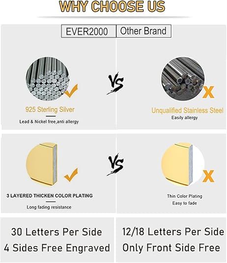 Personalized 3D Vertical Bar Necklace, Custom Necklace Engraved with Any Name Pendant Jewelry Mothers Day Gift - color: Silver-Style 2