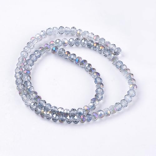 1350pcs Faceted Rondelle Glass Seed Beads 3x2mm Mini Crystal Loose Spacer Beads for DIY Friendship Bracelet Necklace Beading Craft Jewelry Making Ornament, Purple - color: Purple